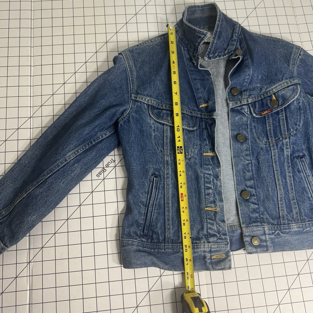 Vintage Lee Denim Jacket Womens Size XS Blue Jean Trucker Western USA Made‎ - Picture 7 of 9